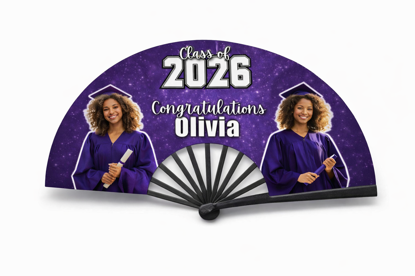 Graduation Clack Fans | Personalized Senior Folding Fans