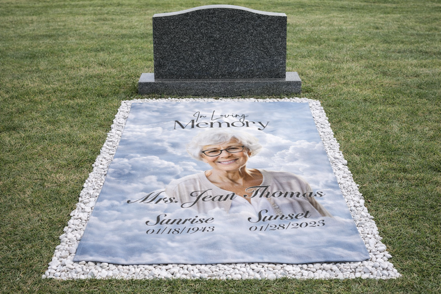 Memorial Grave Blanket | Personalized Gravesite Memorial Blanket
