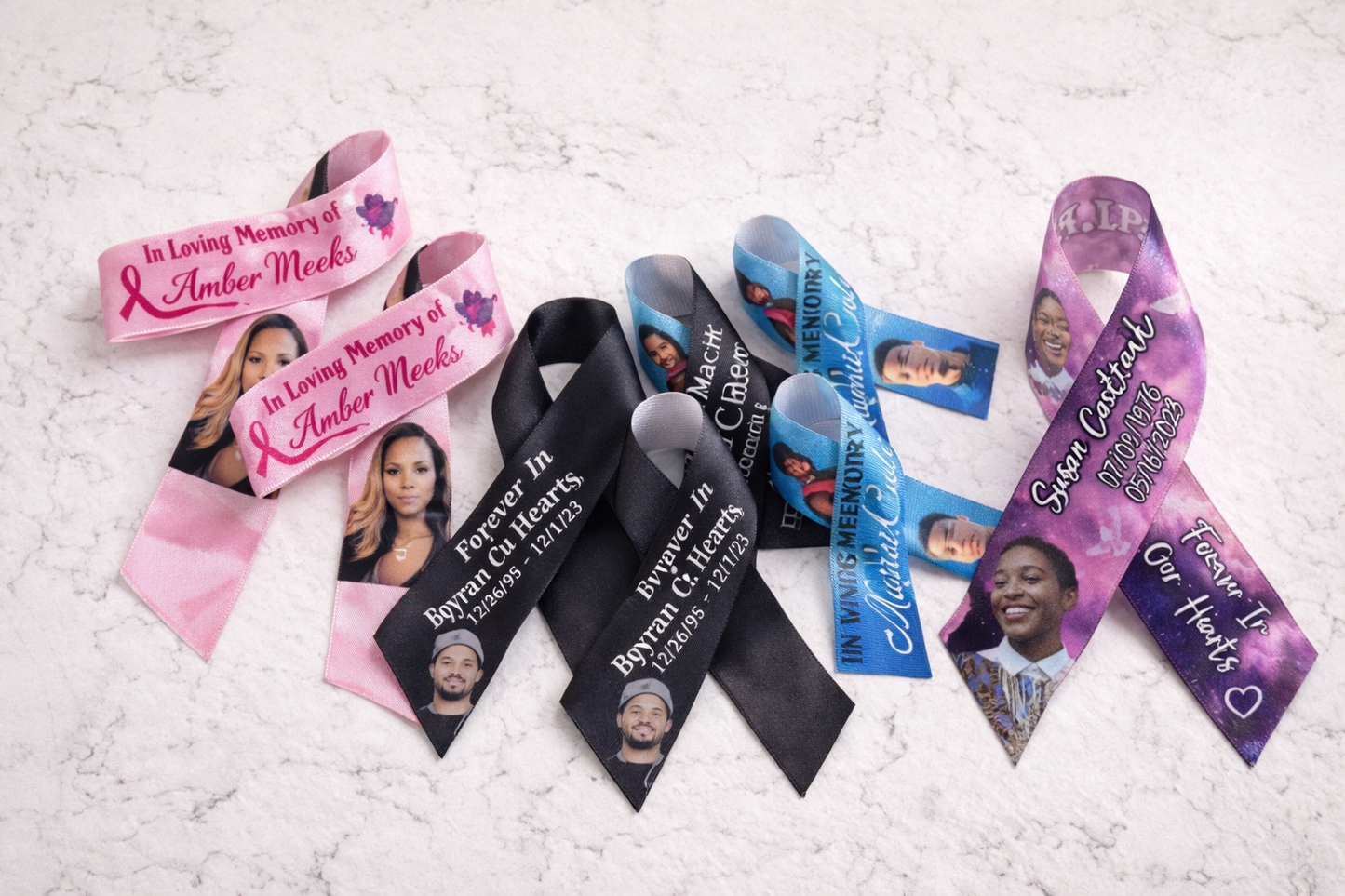 Memorial Photo Ribbon | Personalized Memorial Ribbon