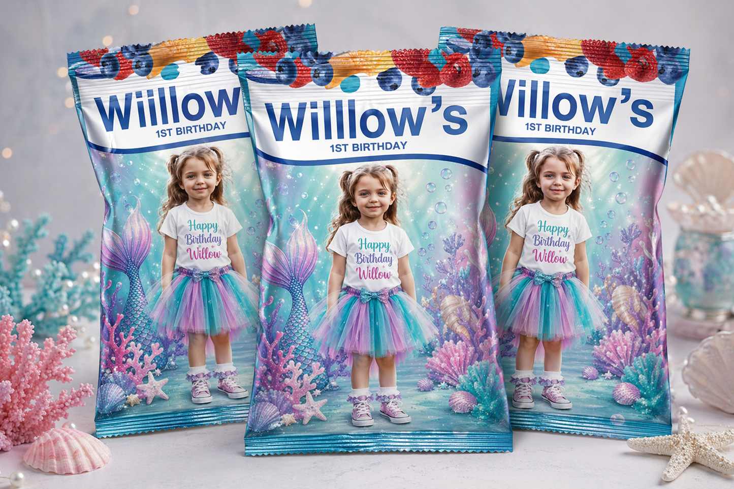 Custom Treat Wrappers | Personalized Party Favor Labels | Snack Wrappers for Rice Krispies, Fruit Snacks, Party Favors | Birthday, Baby Shower, Graduation, Memorial