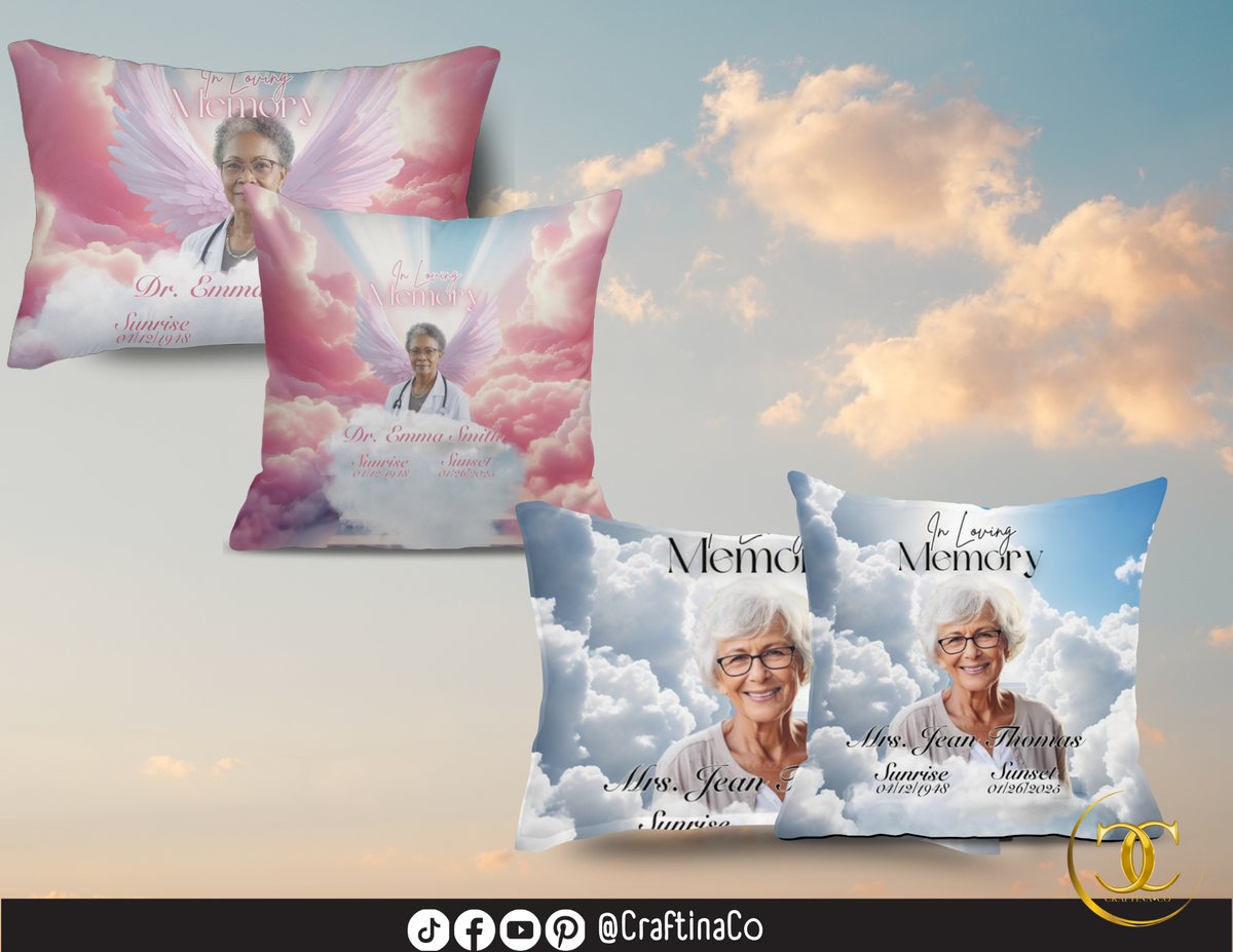 Personalized Memorial Photo Pillow | In Loving Memory Pillow
