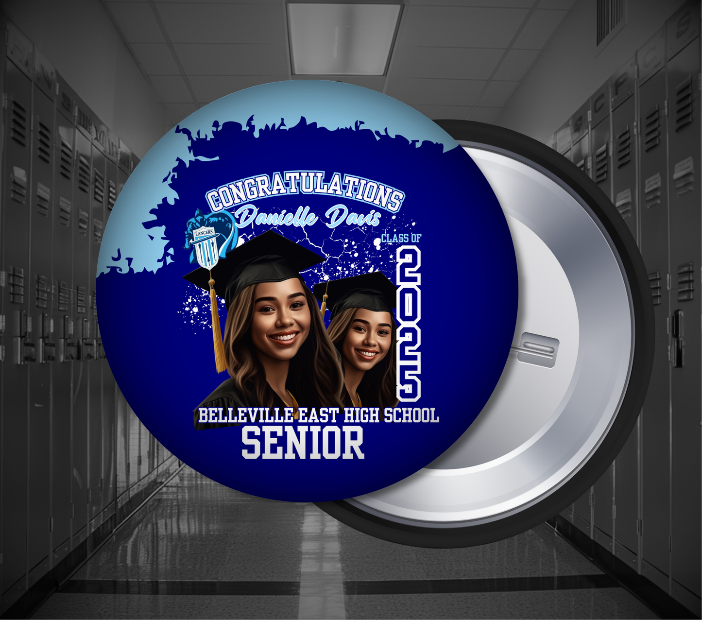 Graduation Photo Buttons | Custom Senior Pins