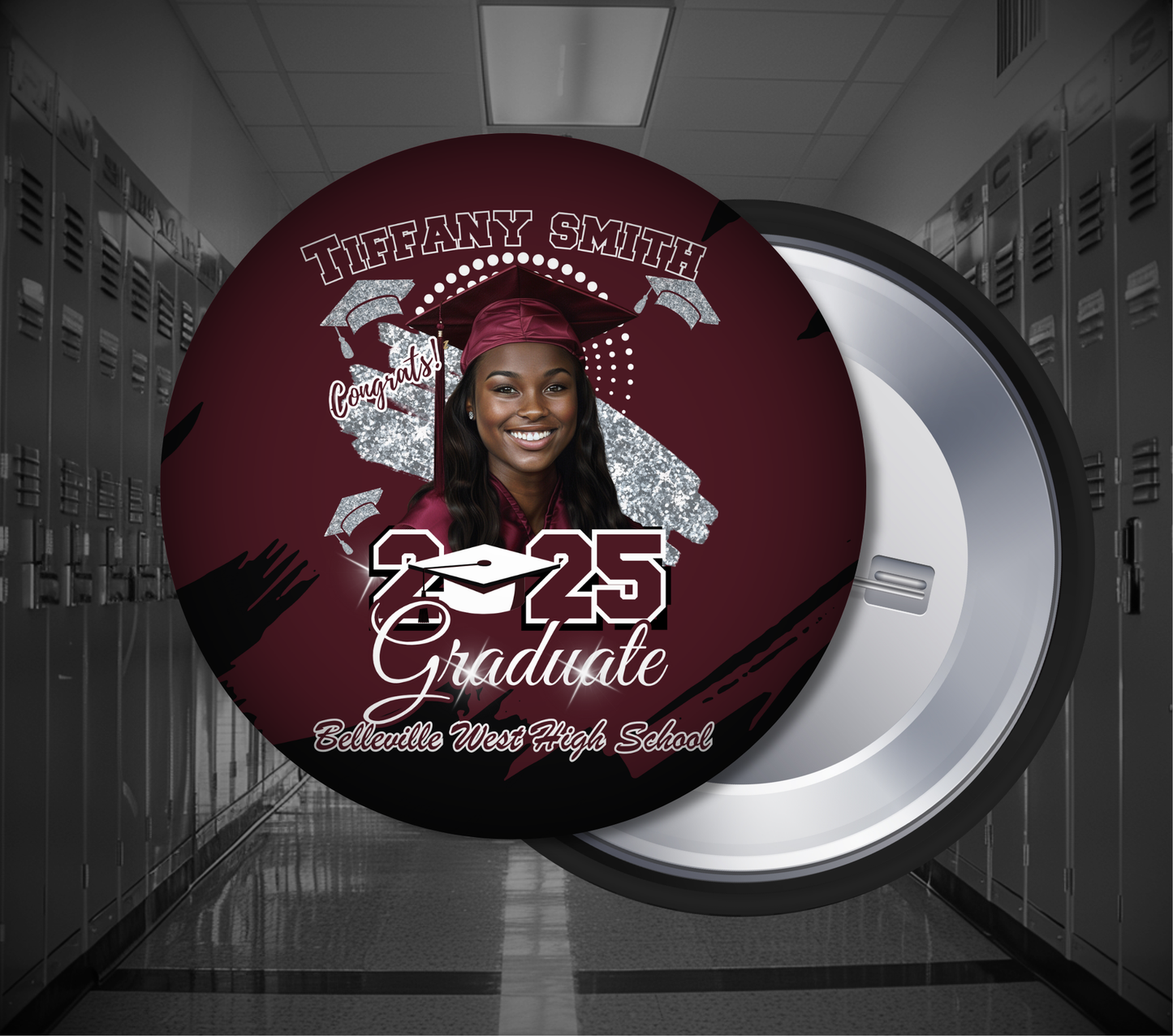 Graduation Photo Buttons | Custom Senior Pins