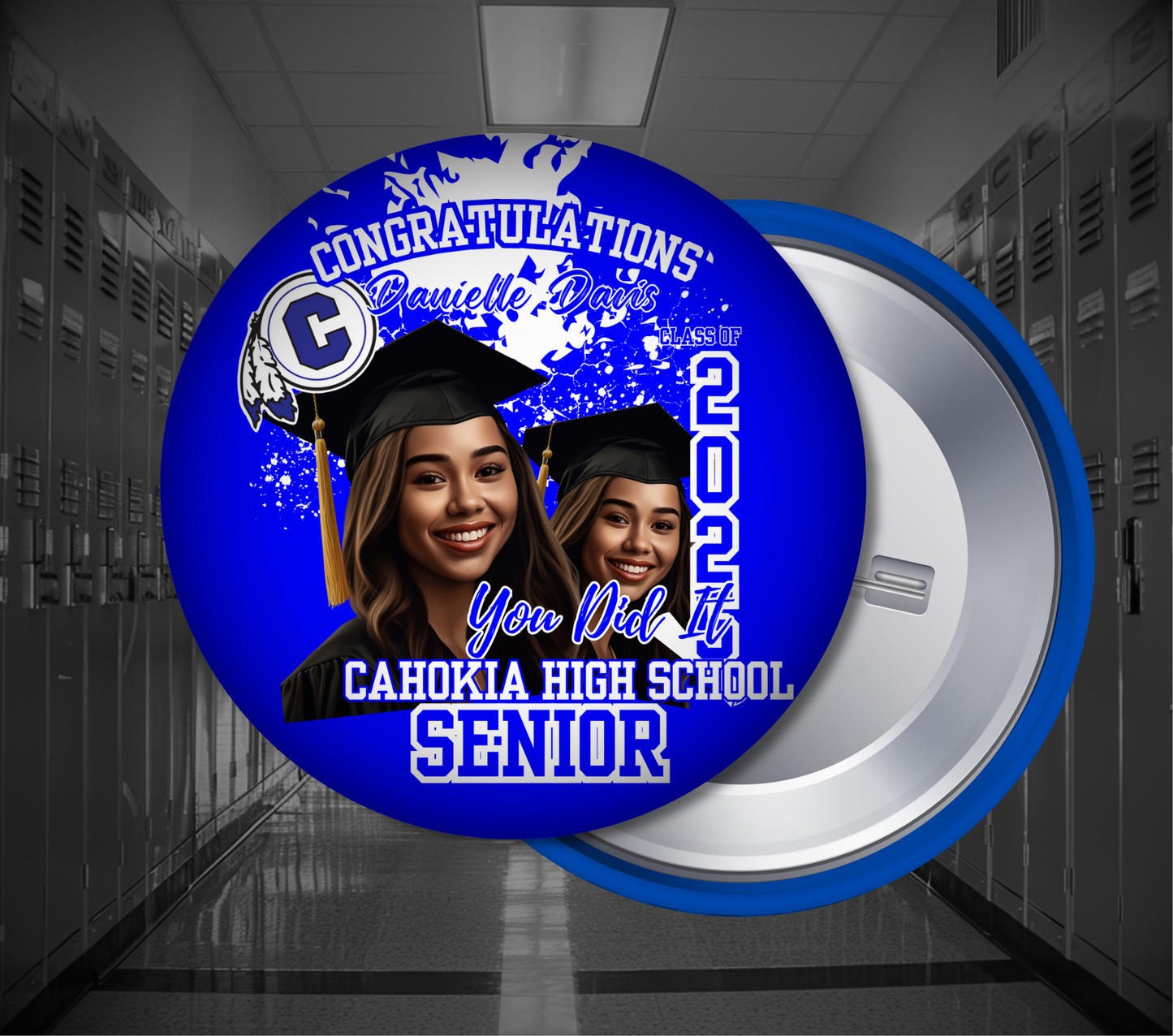 Graduation Photo Buttons | Custom Senior Pins