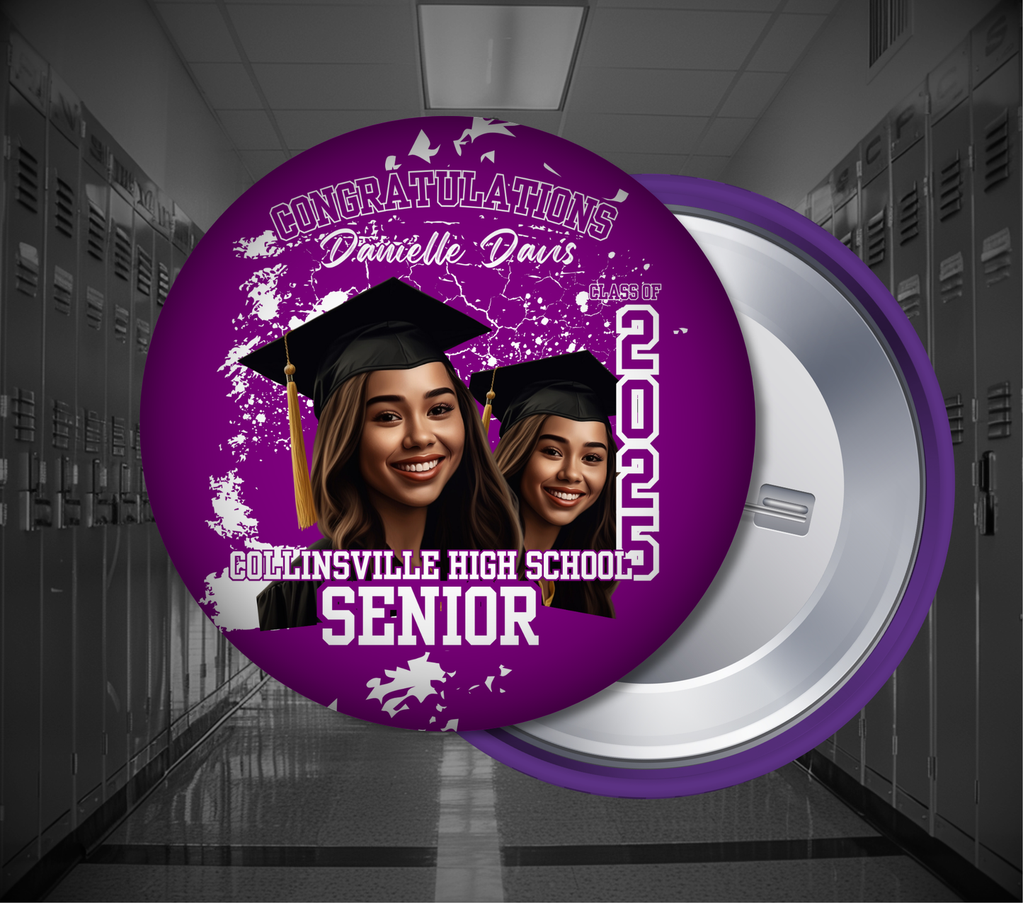 Graduation Photo Buttons | Custom Senior Pins