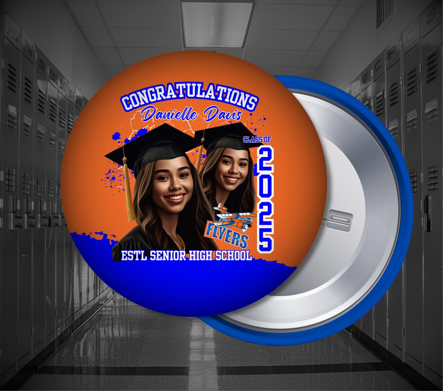 Graduation Photo Buttons | Custom Senior Pins