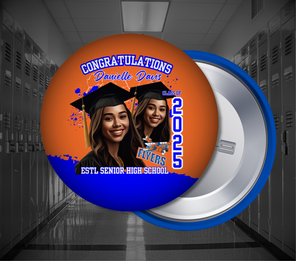 Graduation Photo Buttons | Custom Senior Pins