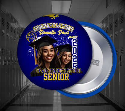 Graduation Photo Buttons | Custom Senior Pins