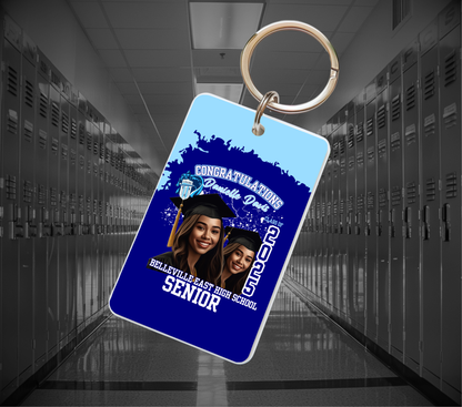 Graduation Photo Keychains | Personalized Senior Keepsake Keychains (Double-Sided)