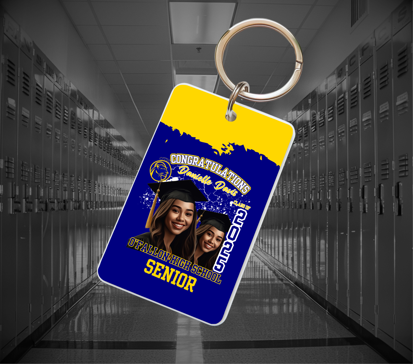 Graduation Photo Keychains | Personalized Senior Keepsake Keychains (Double-Sided)