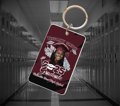 Graduation Photo Keychains | Personalized Senior Keepsake Keychains (Double-Sided)