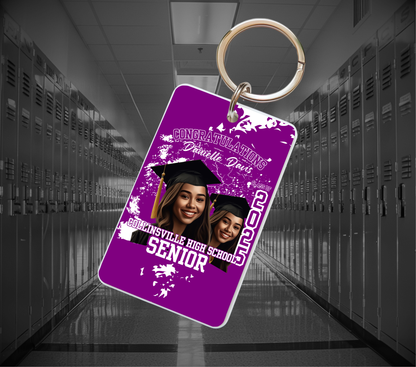 Graduation Photo Keychains | Personalized Senior Keepsake Keychains (Double-Sided)