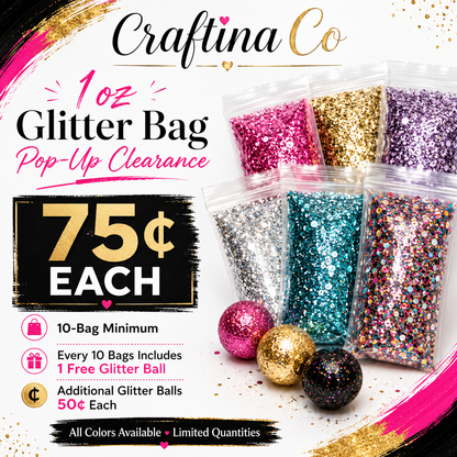 Glitter Pop-Up Clearance – 75¢ Each 💖