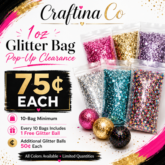 Glitter Pop-Up Clearance – 75¢ Each 💖