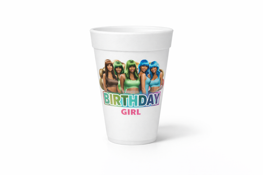 Custom Styrofoam Cups | Personalized Foam Cups | 8oz 12oz 16oz Party Cups | Birthday, Baby Shower, Graduation, Memorial