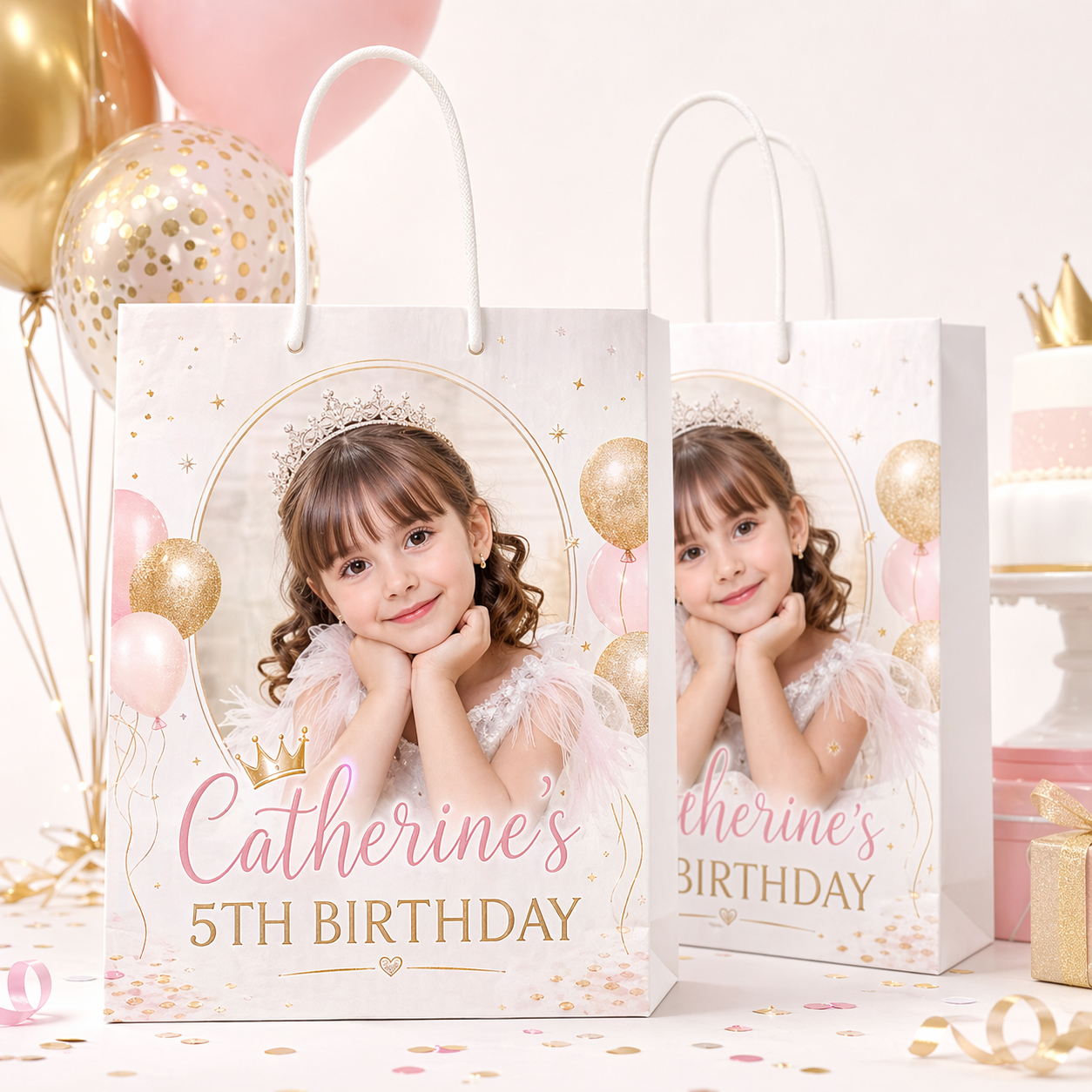 Custom Party Favor Gift Bags | Personalized Treat Bags | Birthday, Baby Shower, Graduation, Memorial