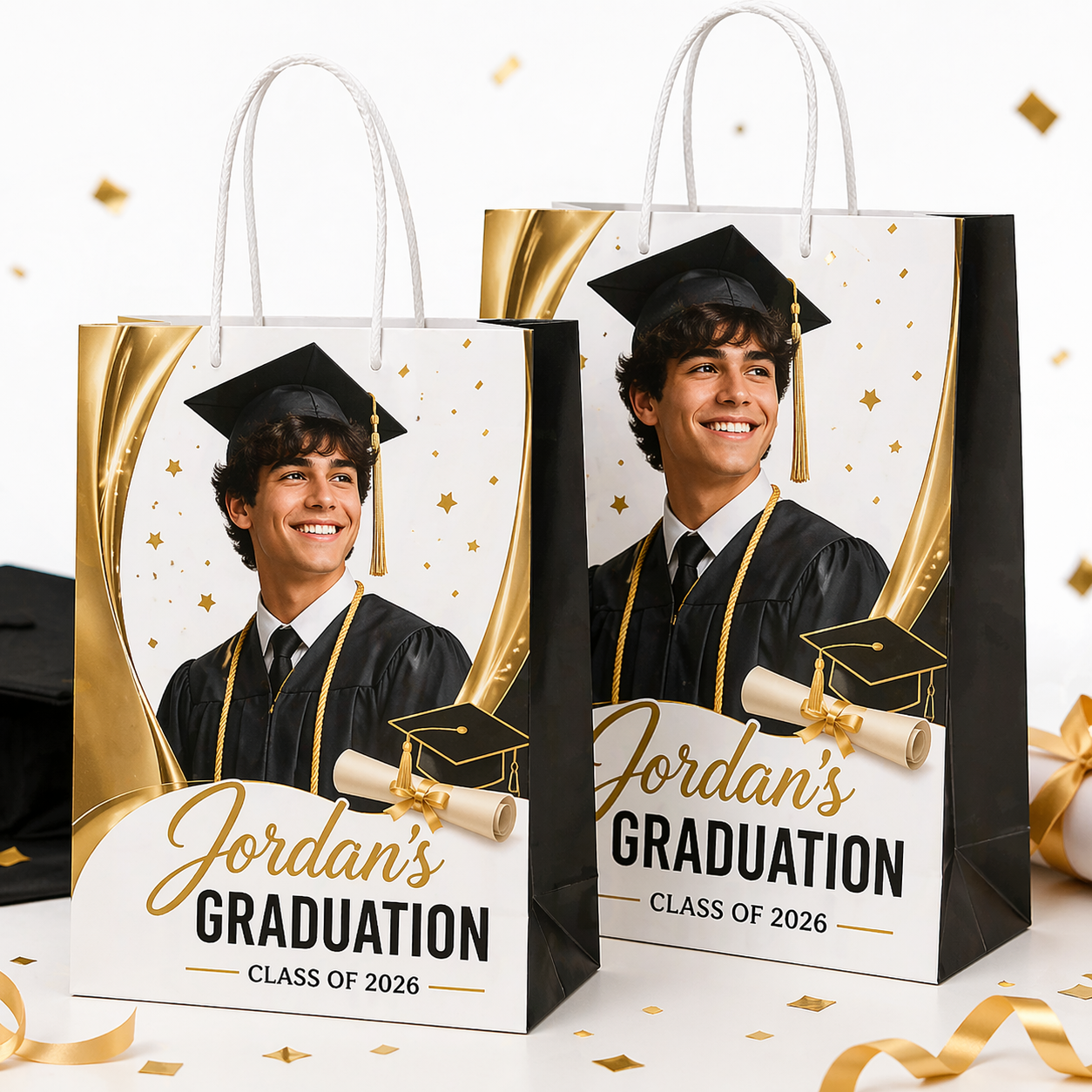 Custom Party Favor Gift Bags | Personalized Treat Bags | Birthday, Baby Shower, Graduation, Memorial