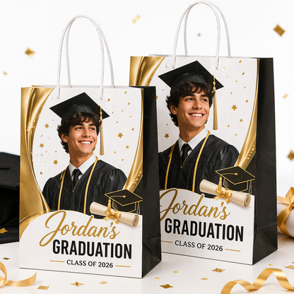 Custom Party Favor Gift Bags | Personalized Treat Bags | Birthday, Baby Shower, Graduation, Memorial