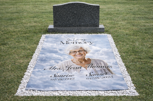 Memorial Grave Blanket | Personalized Gravesite Memorial Blanket
