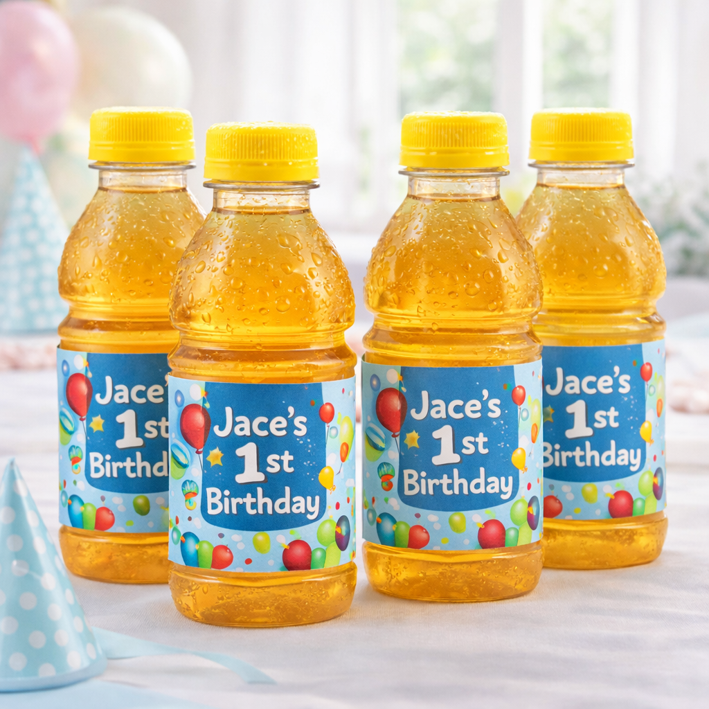Custom Drink Bottle Labels – Personalized Party Drink Labels for Birthdays, Graduations & Celebrations