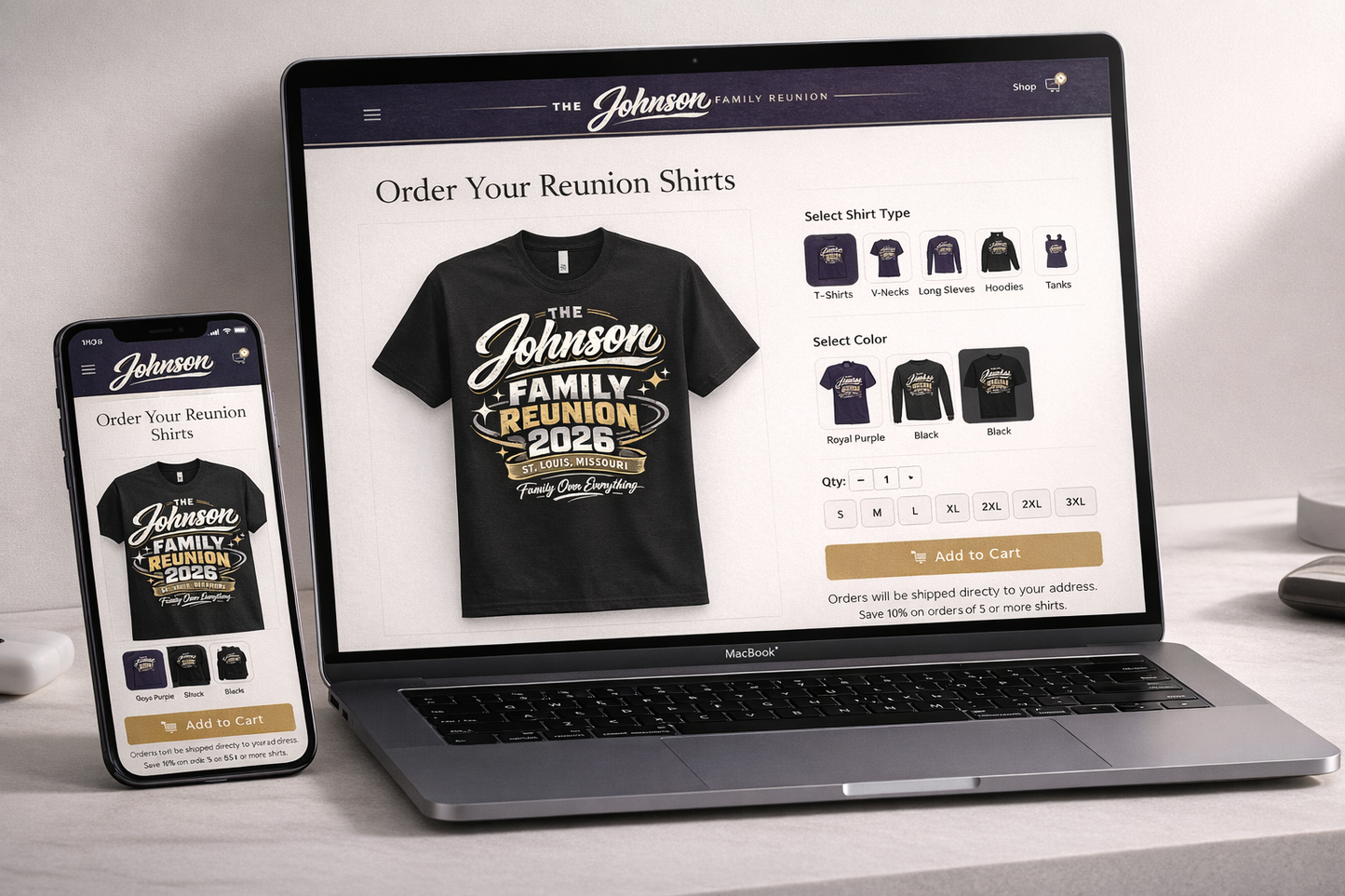 Johnson Family Reunion 2026 Shirts | Sample Preview