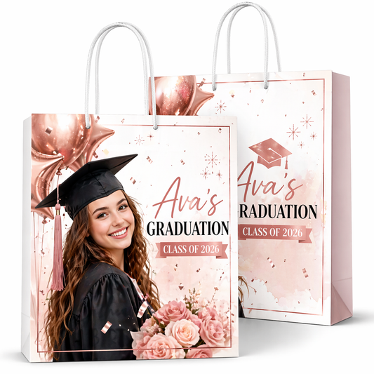 Custom Party Favor Gift Bags | Personalized Treat Bags | Birthday, Baby Shower, Graduation, Memorial