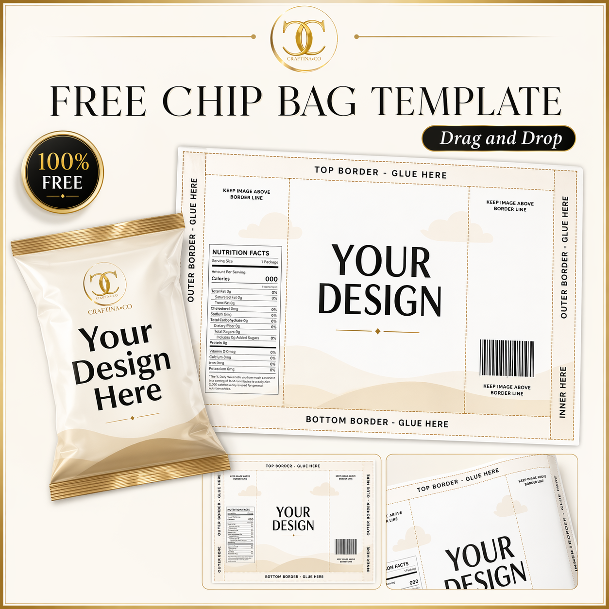 Free Canva Chip Bag Template