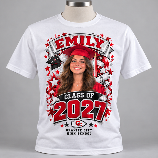 Emily Class of 2027 personalized Granite City graduation shirt