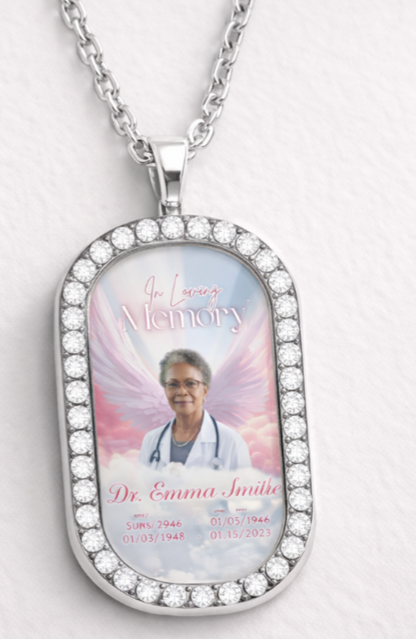 Memorial Photo Necklace | Personalized Photo Pendant