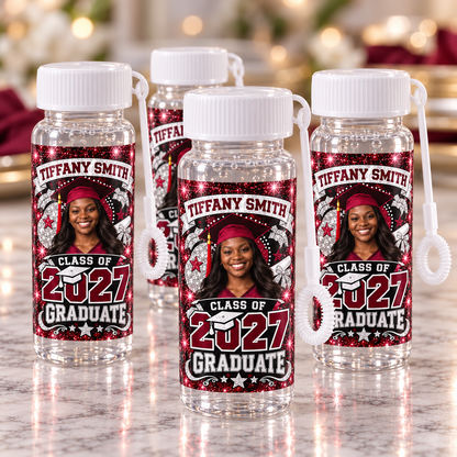 Tiffany Class of 2027 personalized graduation bubble favors